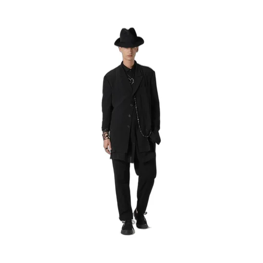 C/L Uneven Thread Canvas Tab Detail Slim Pants