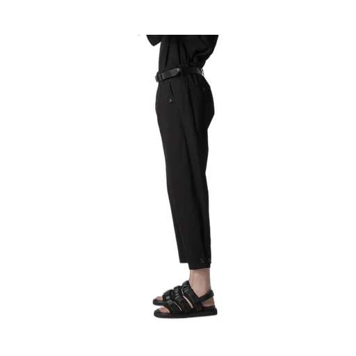 C/L Uneven Thread Canvas Tab Detail Slim Pants