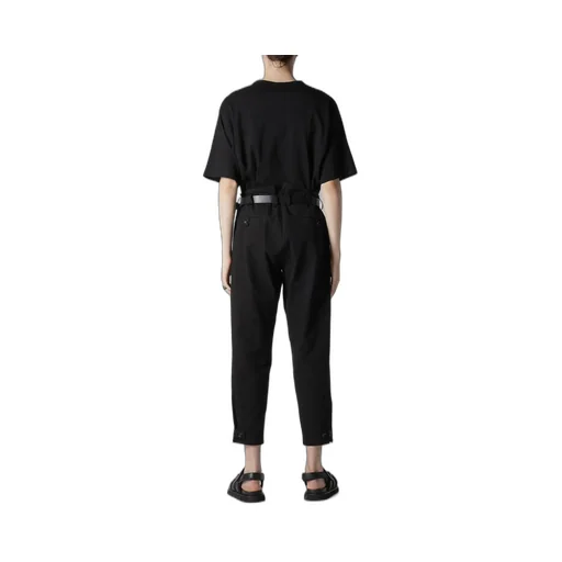 C/L Uneven Thread Canvas Tab Detail Slim Pants