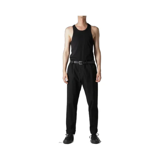 C/L Uneven Thread Canvas Tab Detail Slim Pants
