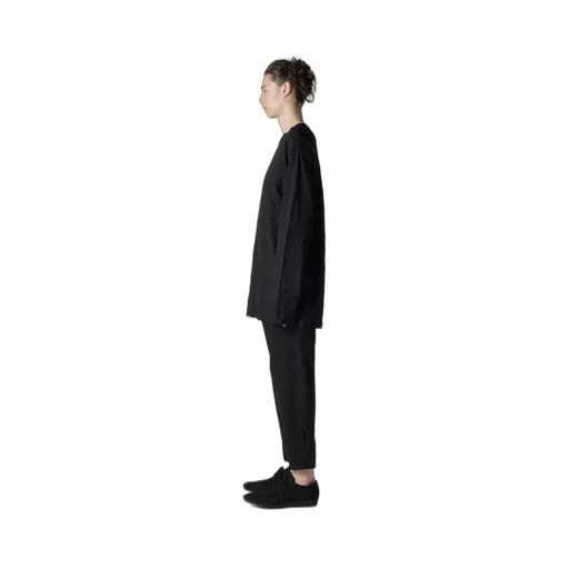 Wrinkled Stripe Jq Round Neck T