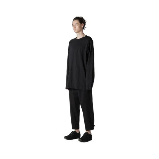 Wrinkled Stripe Jq Round Neck T