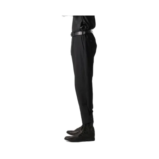 C/L Uneven Thread Canvas Belted Hem Pants