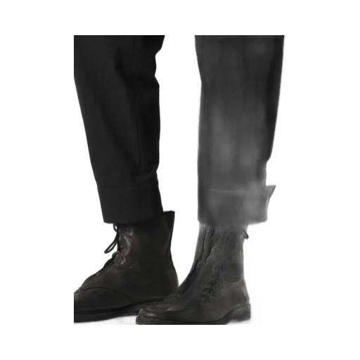 C/L Uneven Thread Canvas Belted Hem Pants