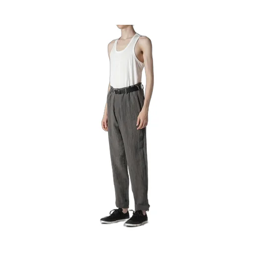 60 Flax Ink Tab Detail Slim Pants