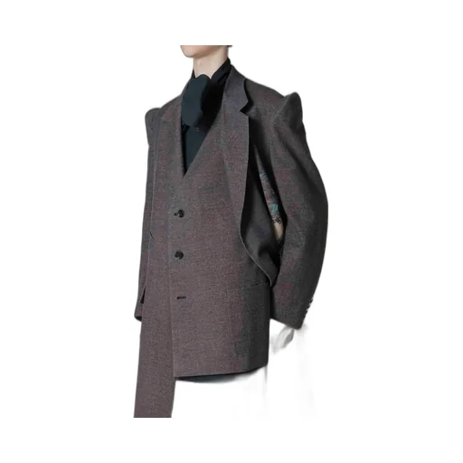 Lady Print Pinched Shoulder Jacket