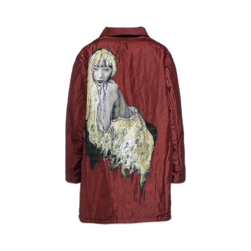 Lady Print Reversible Coat