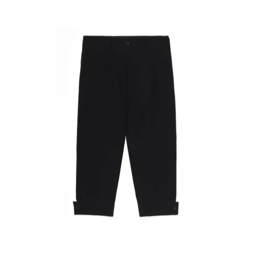 C/L Uneven Thread Canvas Belted Hem Pants