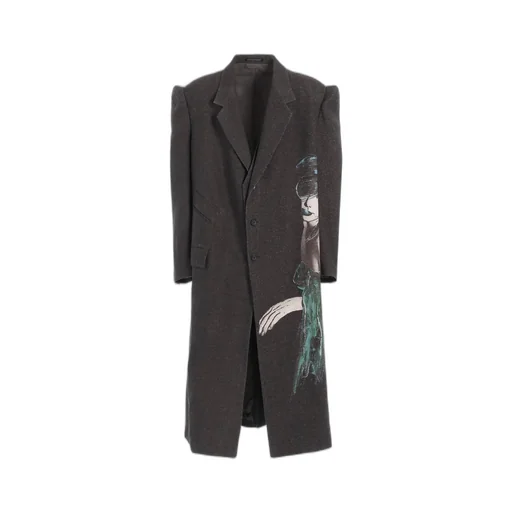 Lady Print Pinched Shoulder Jacket