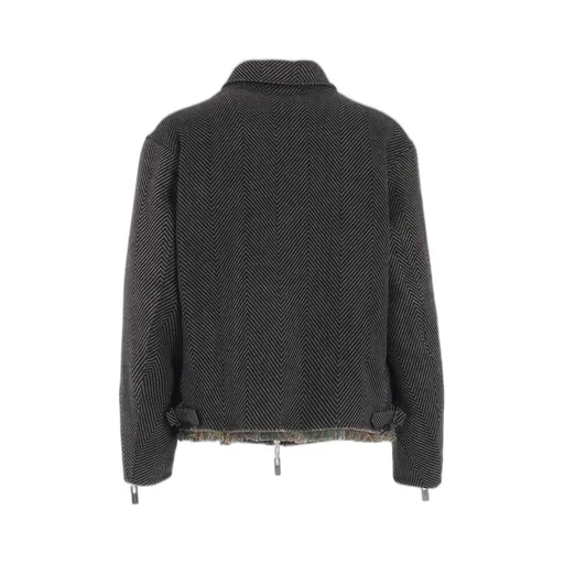 W/L Large Herringbone Hem Fringe Bouson
