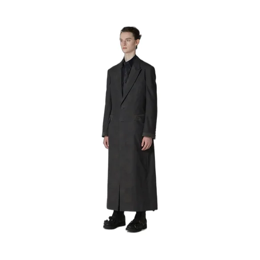 Dungaree Jq Black Long Jacket