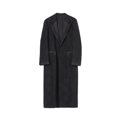 Dungaree Jq Black Long Jacket