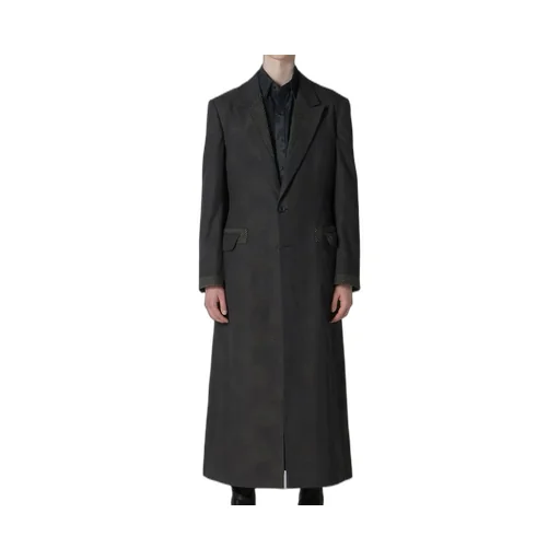 Dungaree Jq Black Long Jacket