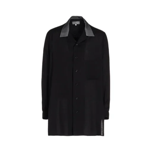 Cellulose Loan Open Collar B W/ Differnt Fabric