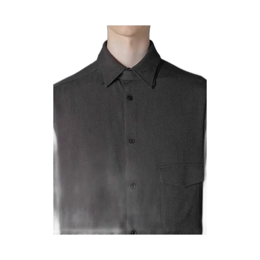 Ry M Herringbone Collar Tab Blouse