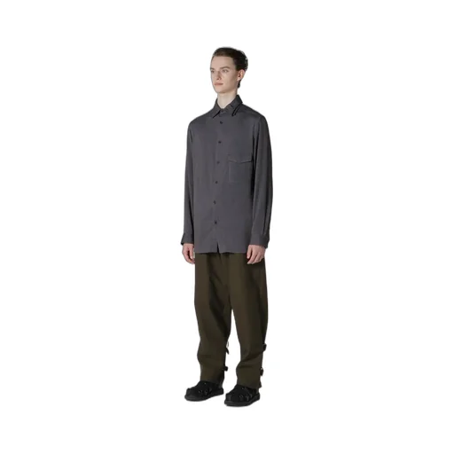 Ry M Herringbone Collar Tab Blouse