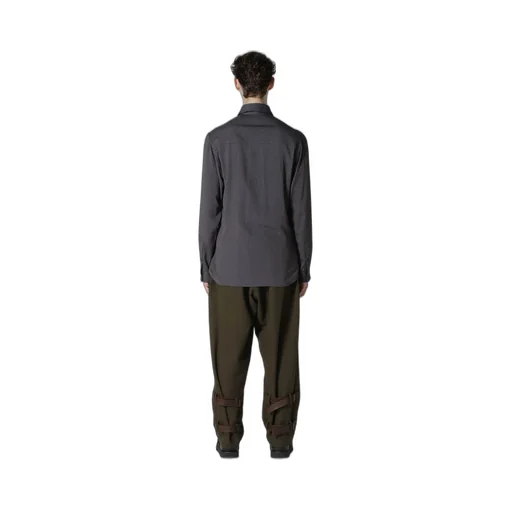 Ry M Herringbone Collar Tab Blouse