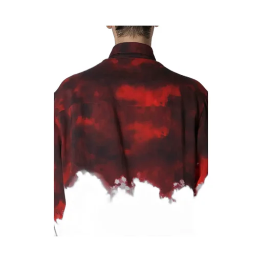 Cellulose Uneven Red Blouse