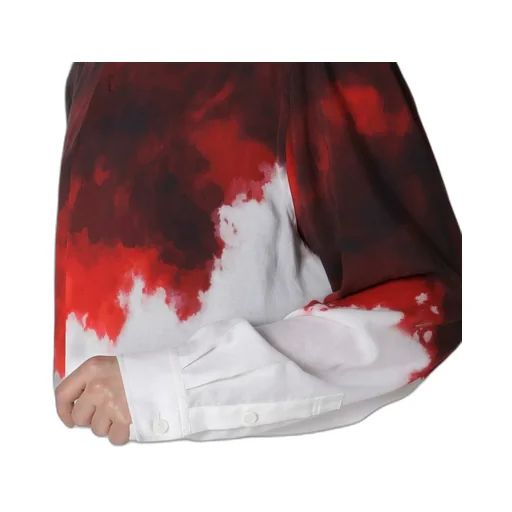 Cellulose Uneven Red Blouse