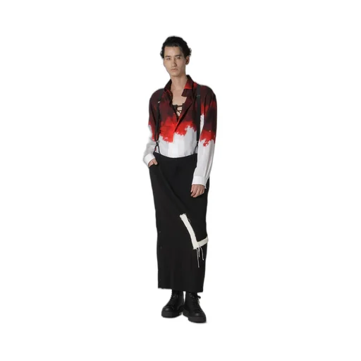 Cellulose Uneven Red Blouse