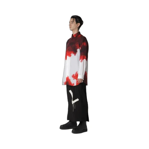 Cellulose Uneven Red Blouse