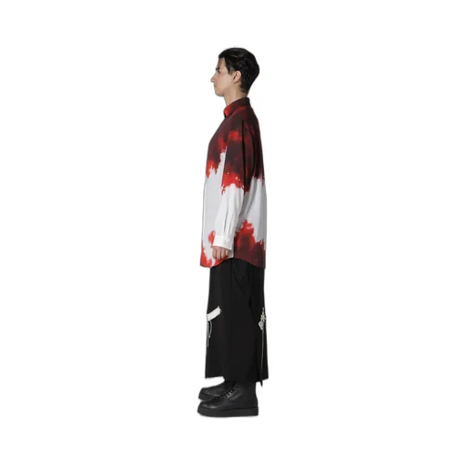 Cellulose Uneven Red Blouse