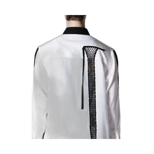Cellulose Lawn Black Mesh Tp Blouse