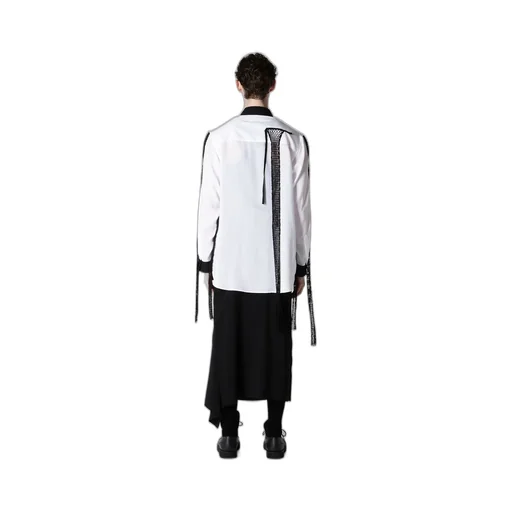 Cellulose Lawn Black Mesh Tp Blouse