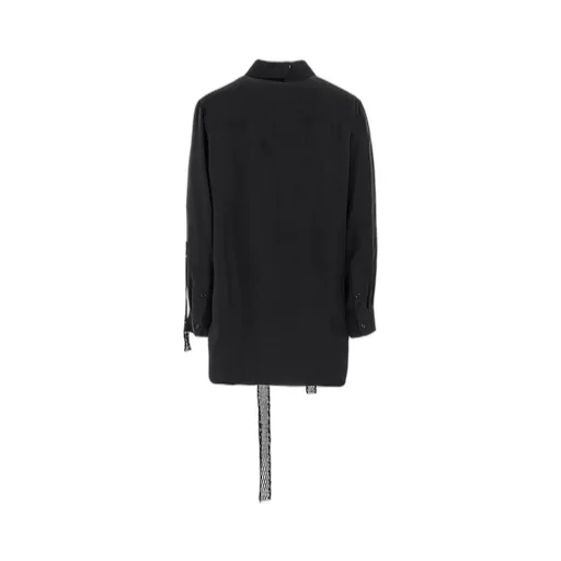 22M French Twill Mesh Tp Grey Blouse