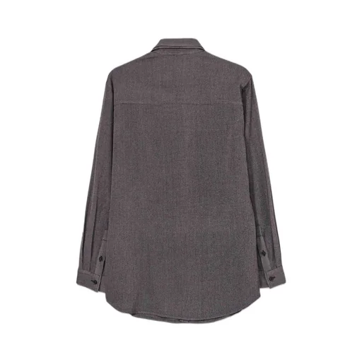 Ry M Herringbone Collar Tab Blouse