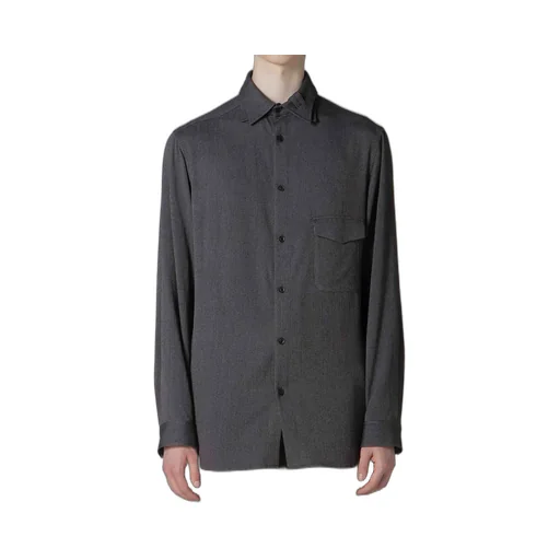 Ry M Herringbone Collar Tab Blouse