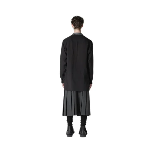 Cellulose Loan Open Collar B W/ Differnt Fabric