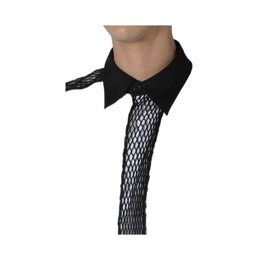 Cellulose Lawn Black Mesh Blouse
