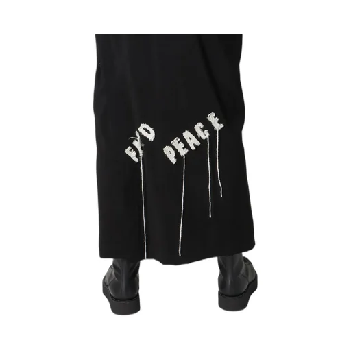 Cu/Ry/S Gabardine Patch Right Side Vents Skirt