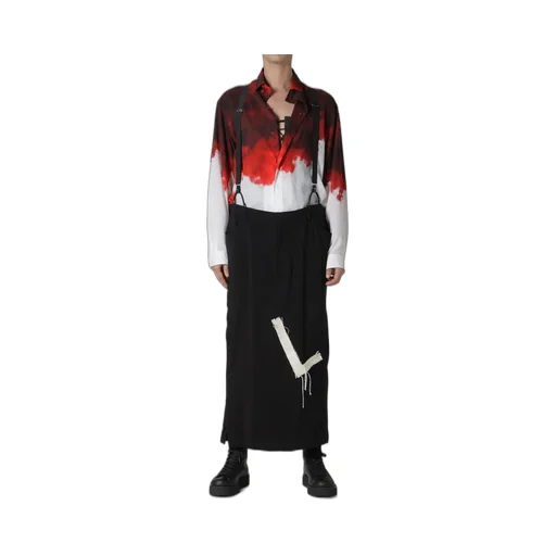 Cu/Ry/S Gabardine Patch Right Side Vents Skirt