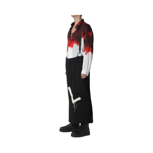 Cu/Ry/S Gabardine Patch Right Side Vents Skirt