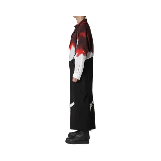 Cu/Ry/S Gabardine Patch Right Side Vents Skirt
