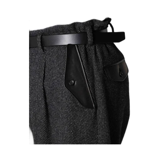 Carse Tweed Hem Tab Pants