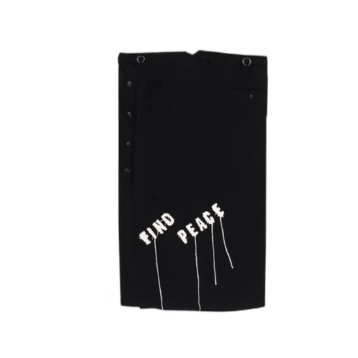 Cu/Ry/S Gabardine Patch Right Side Vents Skirt