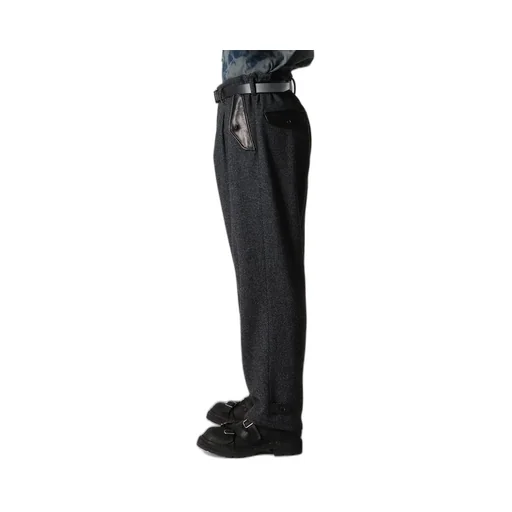 Carse Tweed Hem Tab Pants