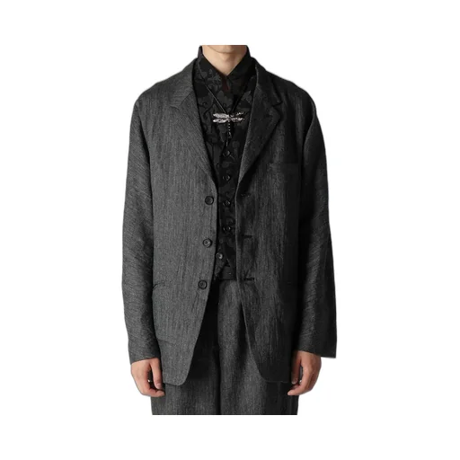 Flax Top Gabardine Raglan Sleeve Jacket