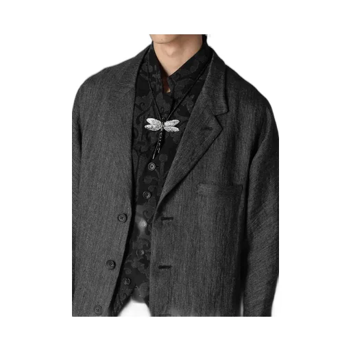 Flax Top Gabardine Raglan Sleeve Jacket