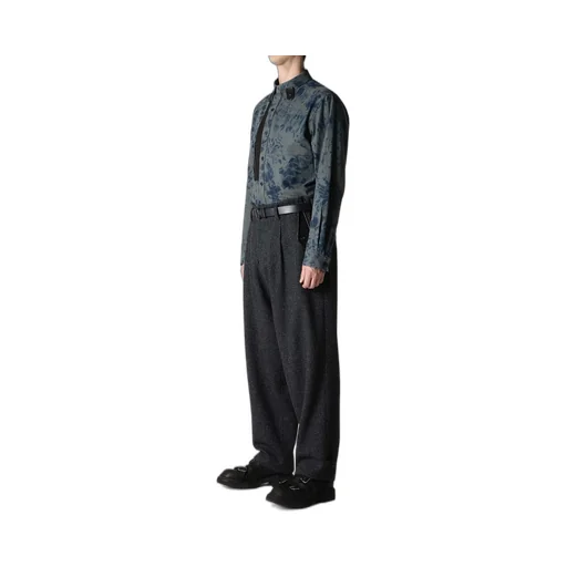 Carse Tweed Hem Tab Pants