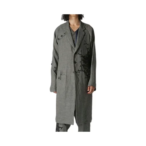 Patterned Multi Fabric Buttoned Jacket