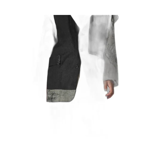 Dual Fabric Jacket With Shoulder Epaulettes