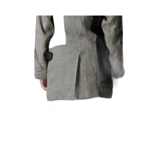 Dual Fabric Jacket With Shoulder Epaulettes