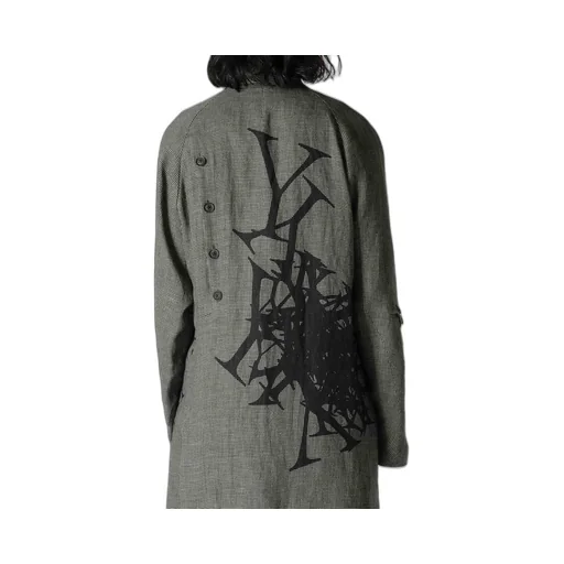 Patterned Multi Fabric Buttoned Jacket