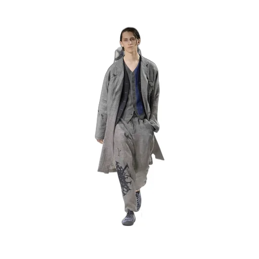 Patterned Multi Fabric Buttoned Jacket
