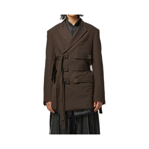 Khaki W/L/C W-Belted Double Jacket