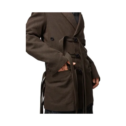 Khaki W/L/C W-Belted Double Jacket